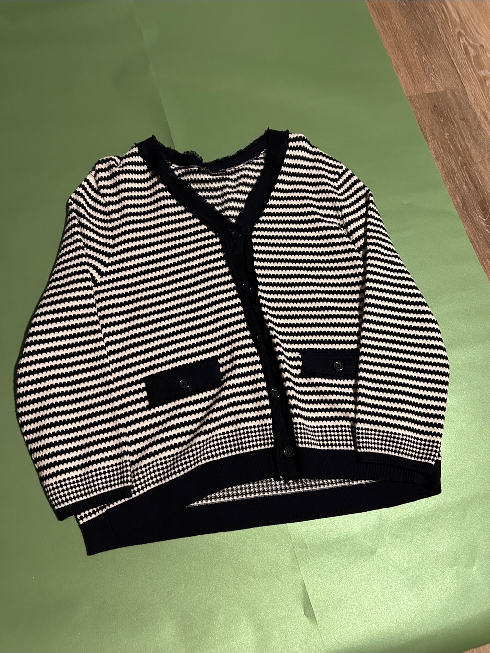 Navy and White Sweater